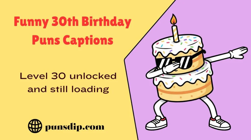 Funny 30th Birthday Puns Captions