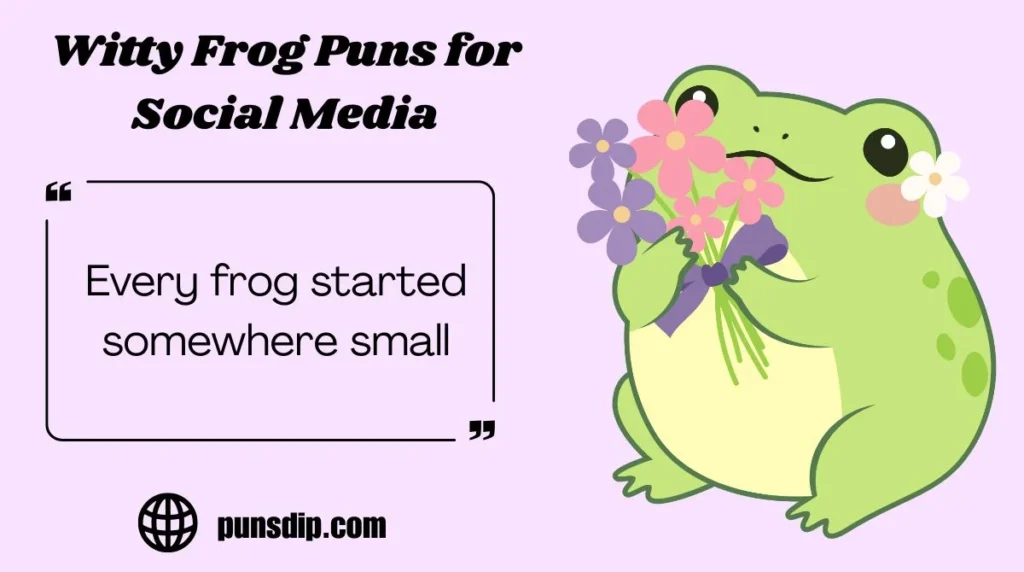 Witty Frog Puns for Social Media