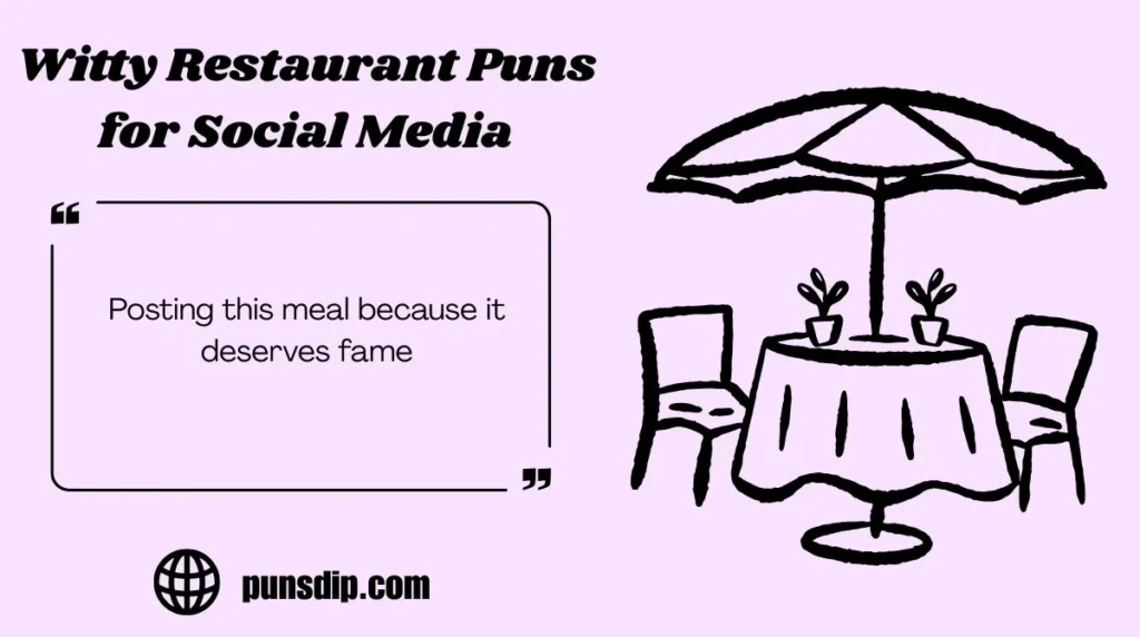 Witty Restaurant Puns for Social Media
